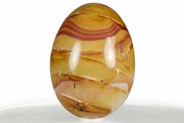 Polished Banded Rhyolite (Hickoryite) Egg - Mexico #356315